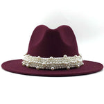 Pearl Ribbon Felt Hat