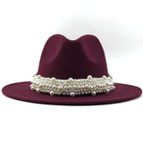 Pearl Ribbon Felt Hat