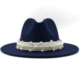 Pearl Ribbon Felt Hat