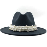 Pearl Ribbon Felt Hat