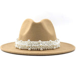 Pearl Ribbon Felt Hat