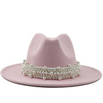 Pearl Ribbon Felt Hat