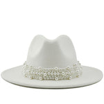 Pearl Ribbon Felt Hat