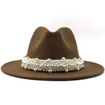 Pearl Ribbon Felt Hat