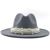 Pearl Ribbon Felt Hat