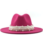 Pearl Ribbon Felt Hat