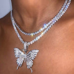 Statement Butterfly Crystal Necklace