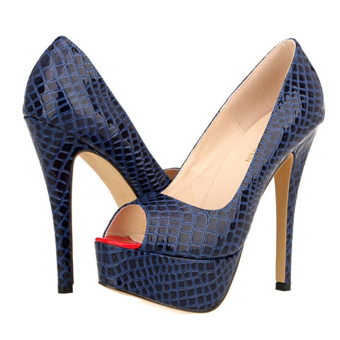 Peep Toe Platform Pumps