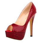 Peep Toe Platform Pumps