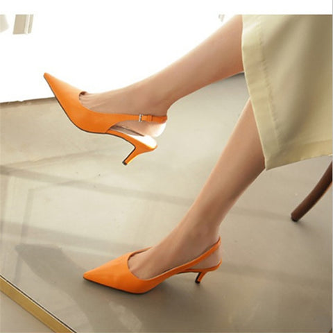 Sling Back Pointed Toe Shoes