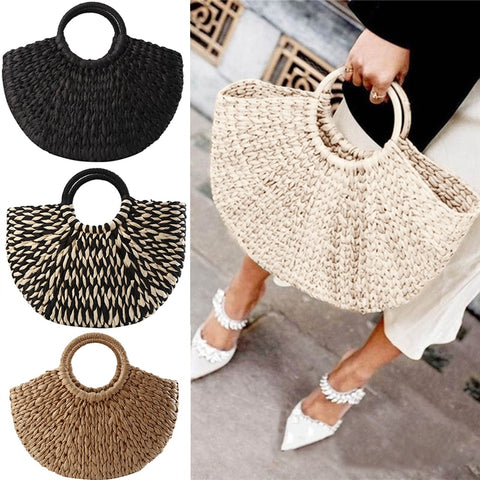 Rattan Wicker Straw Bag