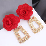 Cloth Flower Fashion Earrings