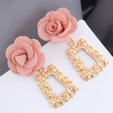 Cloth Flower Fashion Earrings