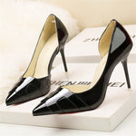 Patent Leather Side Cut-Out Heels