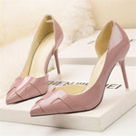 Patent Leather Side Cut-Out Heels