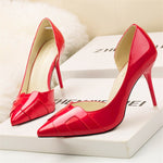 Patent Leather Side Cut-Out Heels