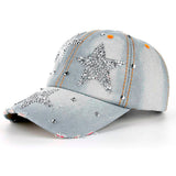 Denim Shiny Star Baseball Cap