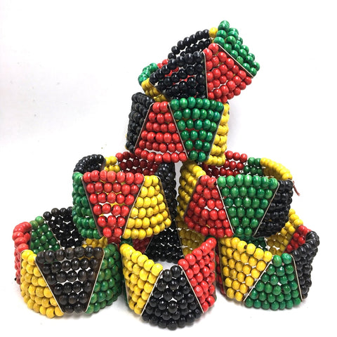 Rasta Wooden Bead Bracelet