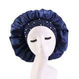 Satin Rhinestone Sleeping Bonnet