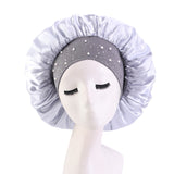 Satin Rhinestone Sleeping Bonnet