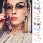 Rimless Retro Gradient Sunglasses