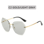 Rimless Retro Gradient Sunglasses