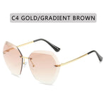 Rimless Retro Gradient Sunglasses