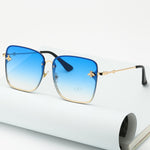 Oversize Rimless Square Bee Shades