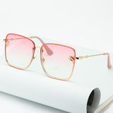 Oversize Rimless Square Bee Shades