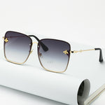 Oversize Rimless Square Bee Shades