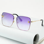 Oversize Rimless Square Bee Shades