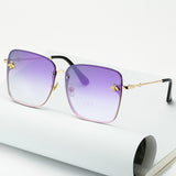 Oversize Rimless Square Bee Shades