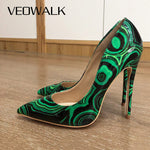 Green Graffiti Printed Heels