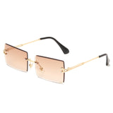 Fashion Rectangle Rimless Shades