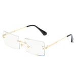 Fashion Rectangle Rimless Shades