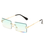 Fashion Rectangle Rimless Shades