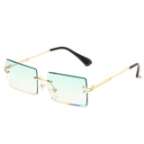 Fashion Rectangle Rimless Shades