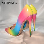 Rainbow Patent Leather Pumps