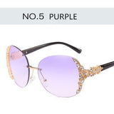 Luxury Inlaid Rhinestone Sunglasses