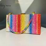 Rainbow Luxury Clutch Bag