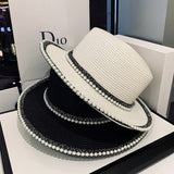 Pearl Straw Sun Hat