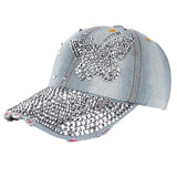 Butterfly Rhinestone Baseball Cap