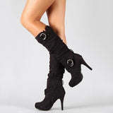 Round Toe Platform Boots