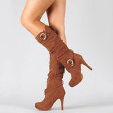 Round Toe Platform Boots