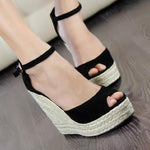 Bohemian Open Toe Wedges