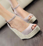 Bohemian Open Toe Wedges