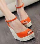 Bohemian Open Toe Wedges