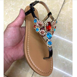 Multi-Color Rhinestone Sandals