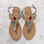 Multi-Color Rhinestone Sandals