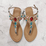 Multi-Color Rhinestone Sandals